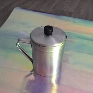 Stainless Steel Coffee Canister with Black Handle